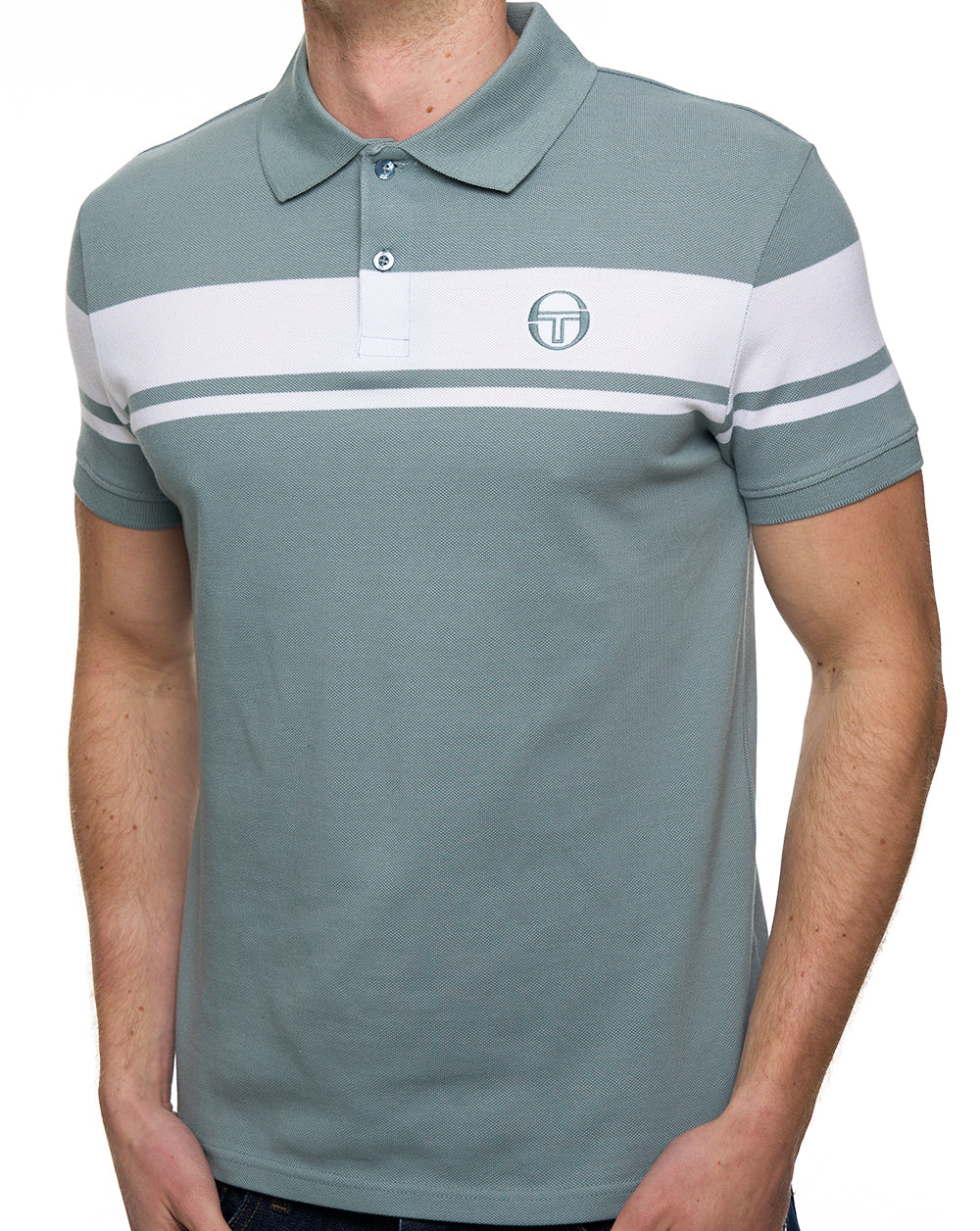 Sergio Tacchini Young Line Poloshirt Blei/Weiß