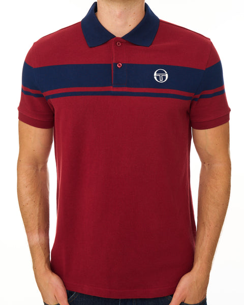 Sergio Tacchini Young Line Polo Shirt Merlot/Navy Blue