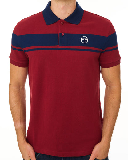 Sergio Tacchini Young Line Polo Shirt Merlot/Navy Blue