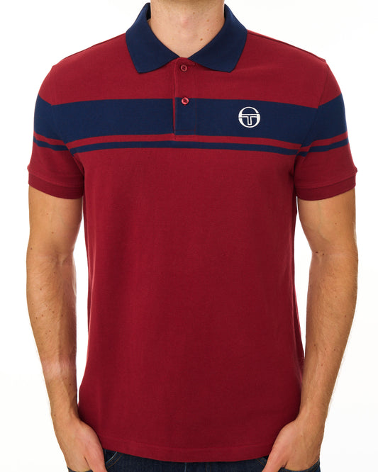 Sergio Tacchini Sergio Tacchini Young Line Polo Shirt Merlot/Navy Blue