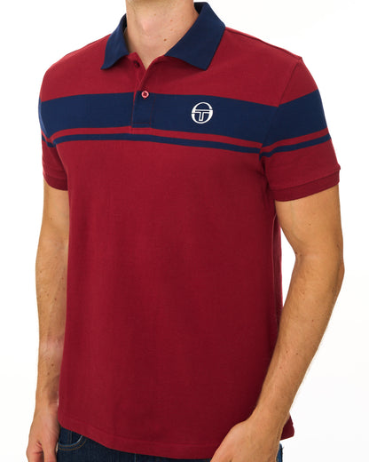 Sergio Tacchini Young Line Polo Shirt Merlot/Navy Blue