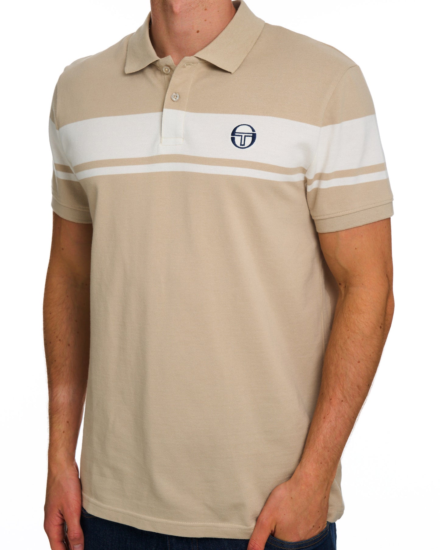 Sergio Tacchini Young Line Poloshirt Sandshell/Gardenia