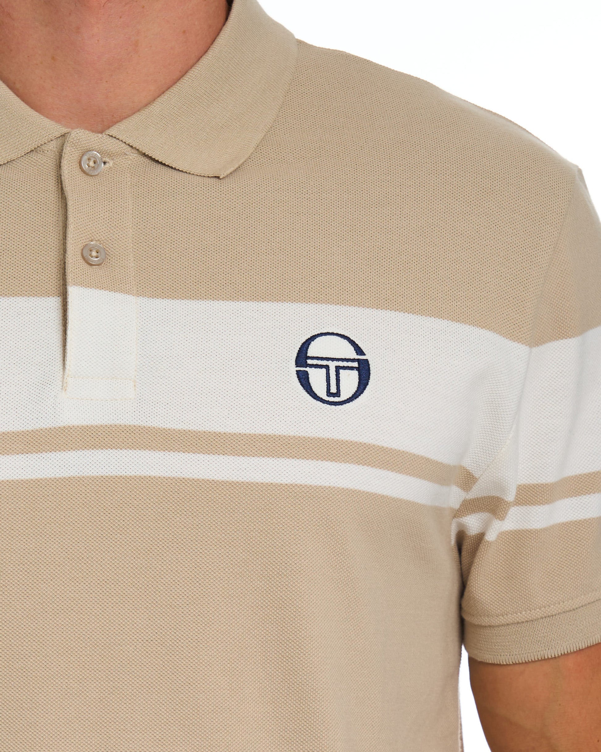 Sergio Tacchini Young Line Poloshirt Sandshell/Gardenia