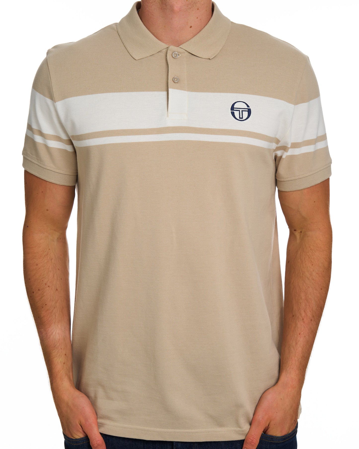 Sergio Tacchini Young Line Poloshirt Sandshell/Gardenia