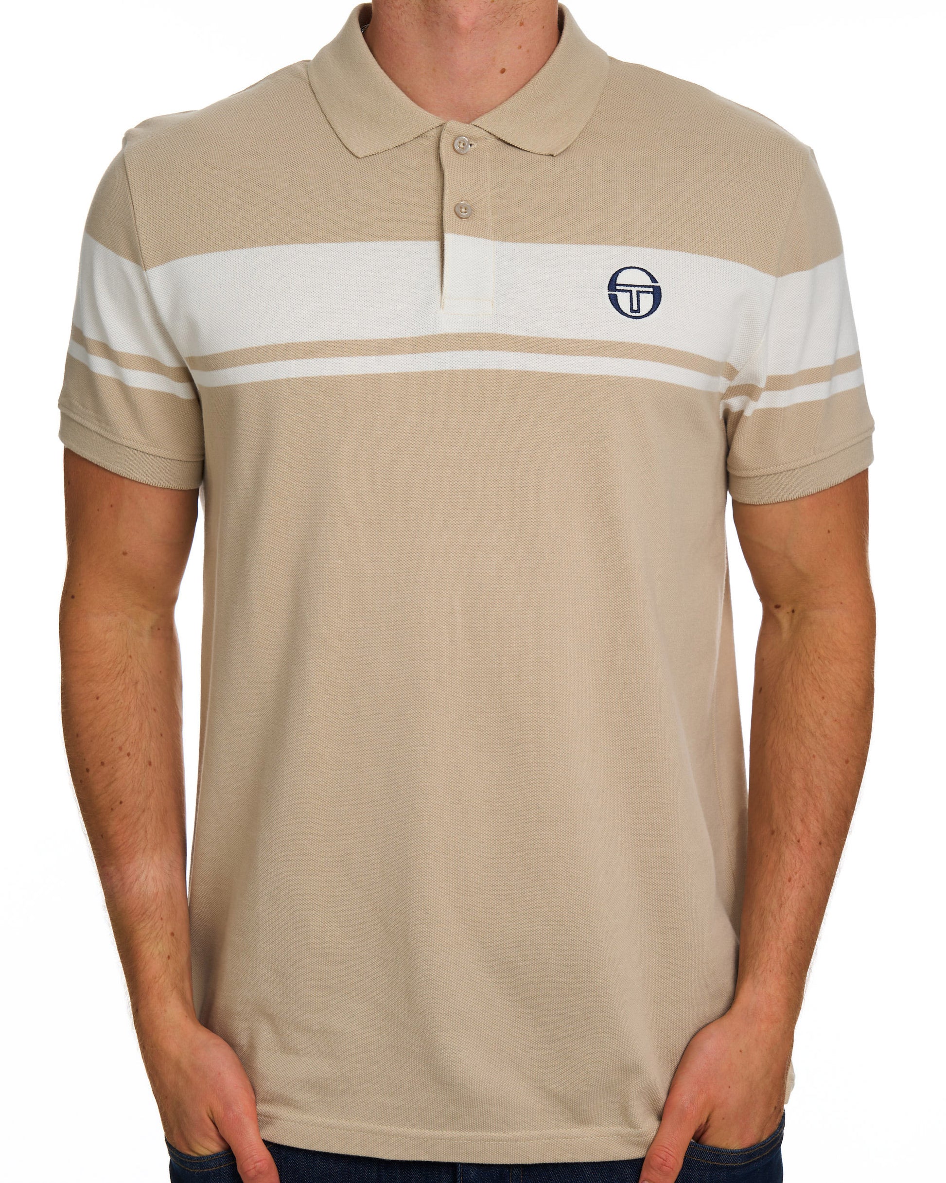 Sergio Tacchini Young Line Poloshirt Sandshell/Gardenia