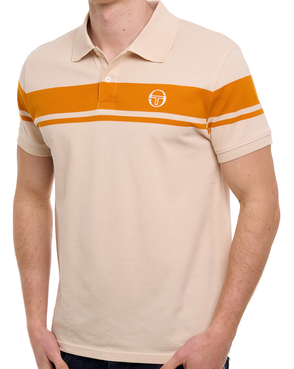 Sergio Tacchini Young Line Polo Shirt Sandshell/Orange