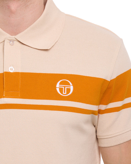 Sergio Tacchini Sergio Tacchini Young Line Poloshirt Sandshell/Orange