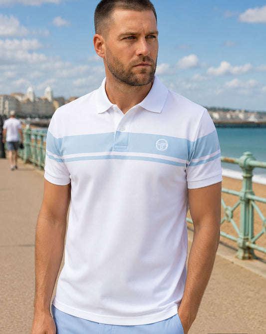 Sergio Tacchini Sergio Tacchini Young Line Poloshirt Weiß/Hellblau