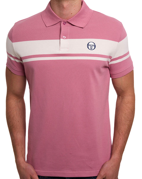 Sergio Tacchini Young Line Poloshirt in der Farbe Fingerhutrosa/Gardenia