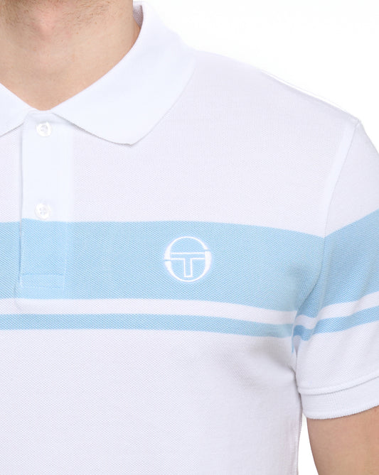 Sergio Tacchini Sergio Tacchini Young Line Poloshirt Weiß/Hellblau