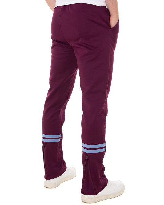 Sergio Tacchini Sergio Tacchini Zip Bottom Track Pants Burgundy/Blue