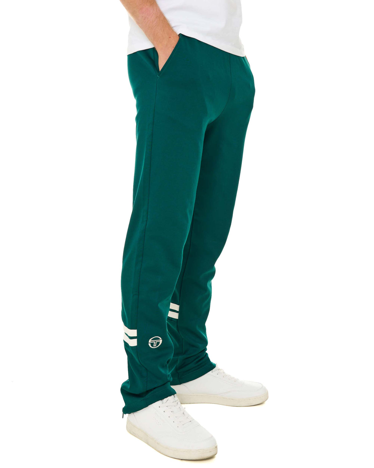 Sergio Tacchini Zip Bottom Track Pants Deep Teal/Gardenia