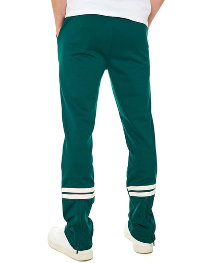 Sergio Tacchini Zip Bottom Track Pants Deep Teal/Gardenia