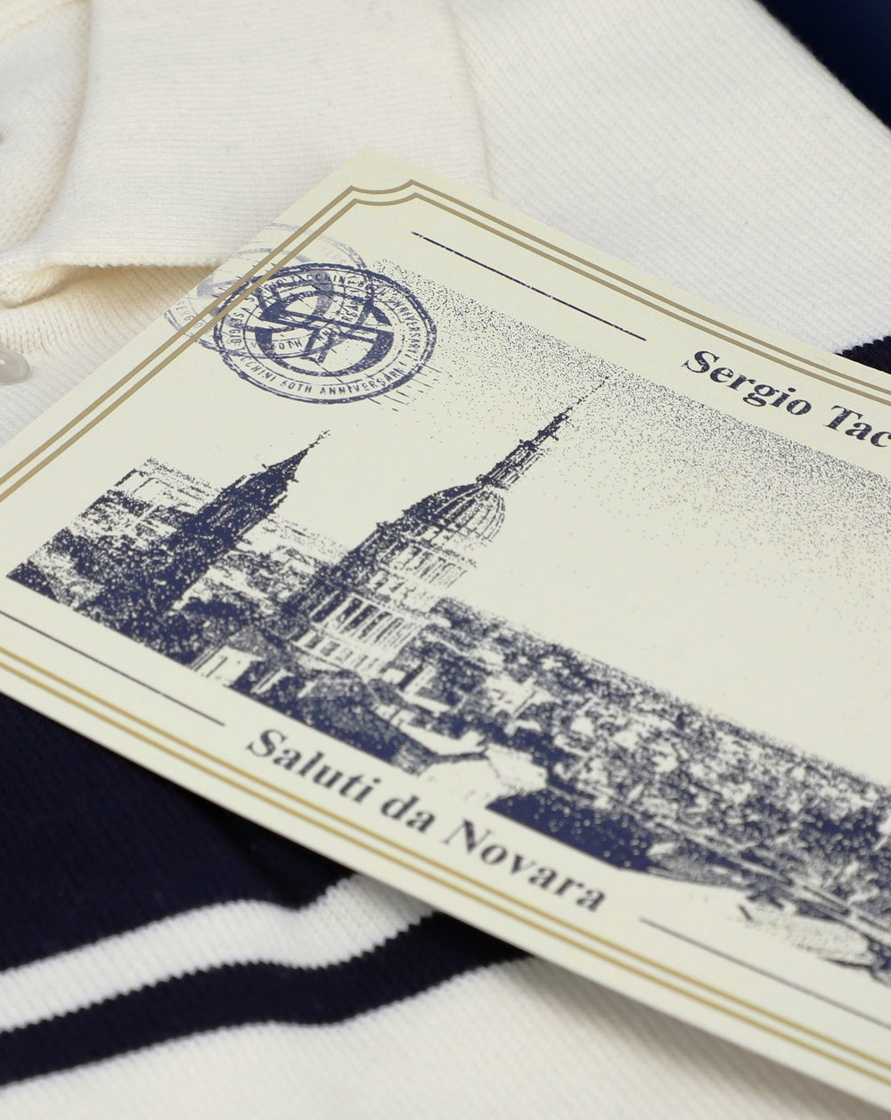 Sergio Tacchini 60th Anniversary Polo Shirt Box Gardenia/Navy