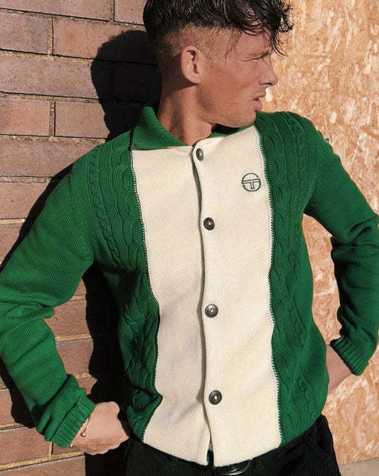 Sergio Tacchini Sergio Tacchini Zopfstrick-Cardigan Green Gardenia