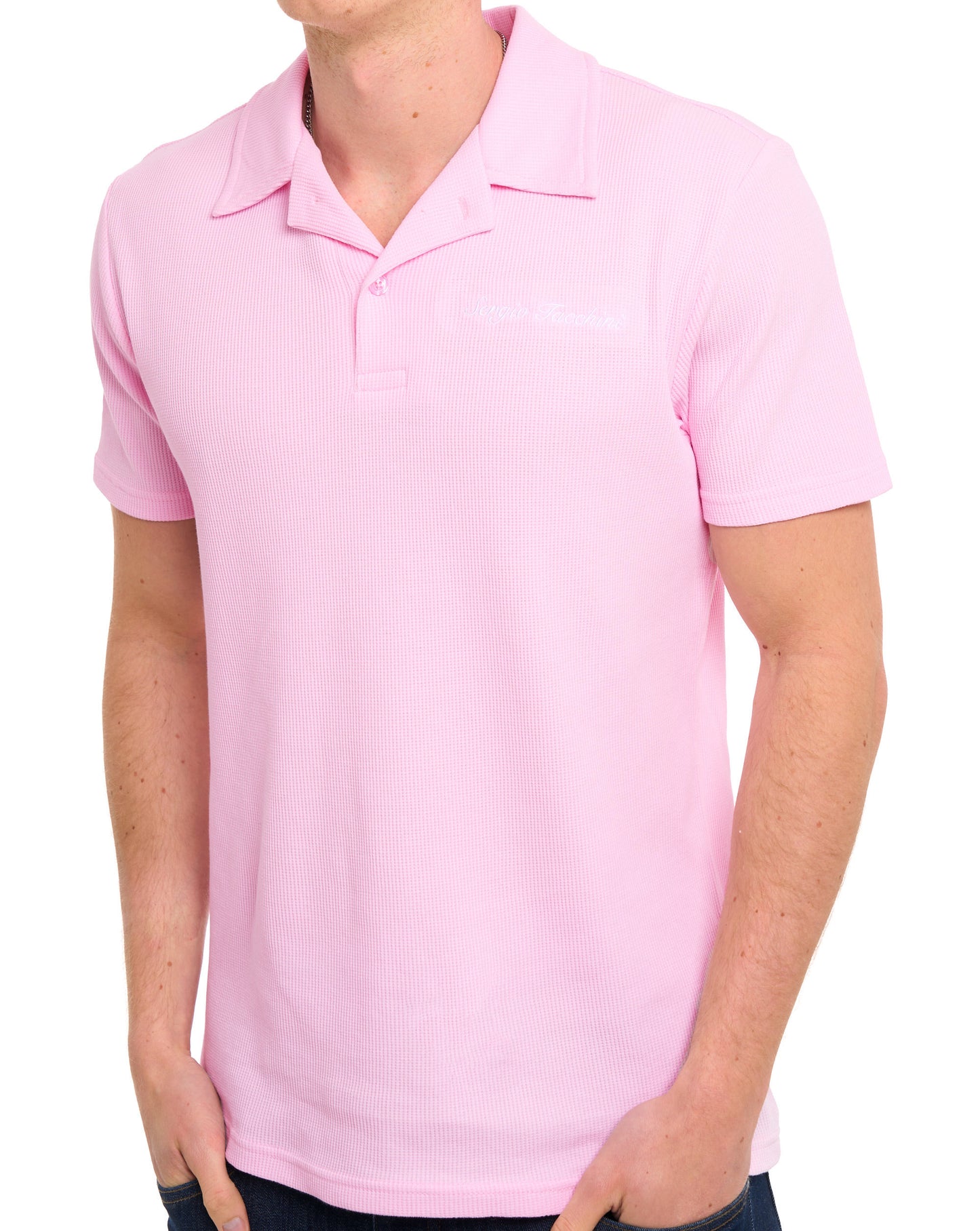 Sergio Tacchini Signature Revere Polo Pink