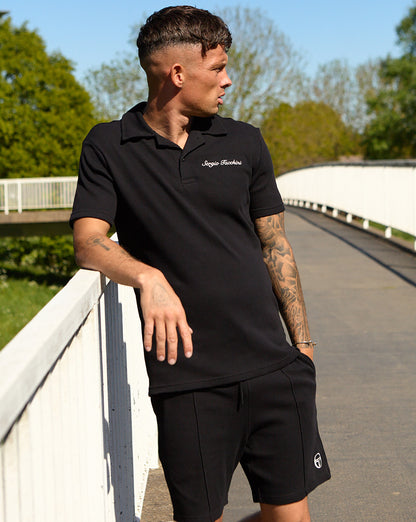 Sergio Tacchini Signature Revere Polo Black