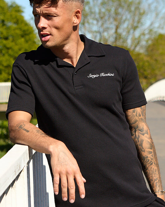 Sergio Tacchini Sergio Tacchini Signature Revere Polo Black