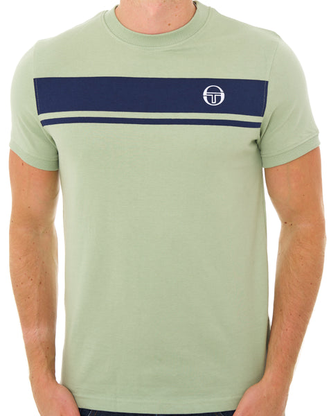 Sergio Tacchini Masters T Shirt Desert Sage/Navy Blue