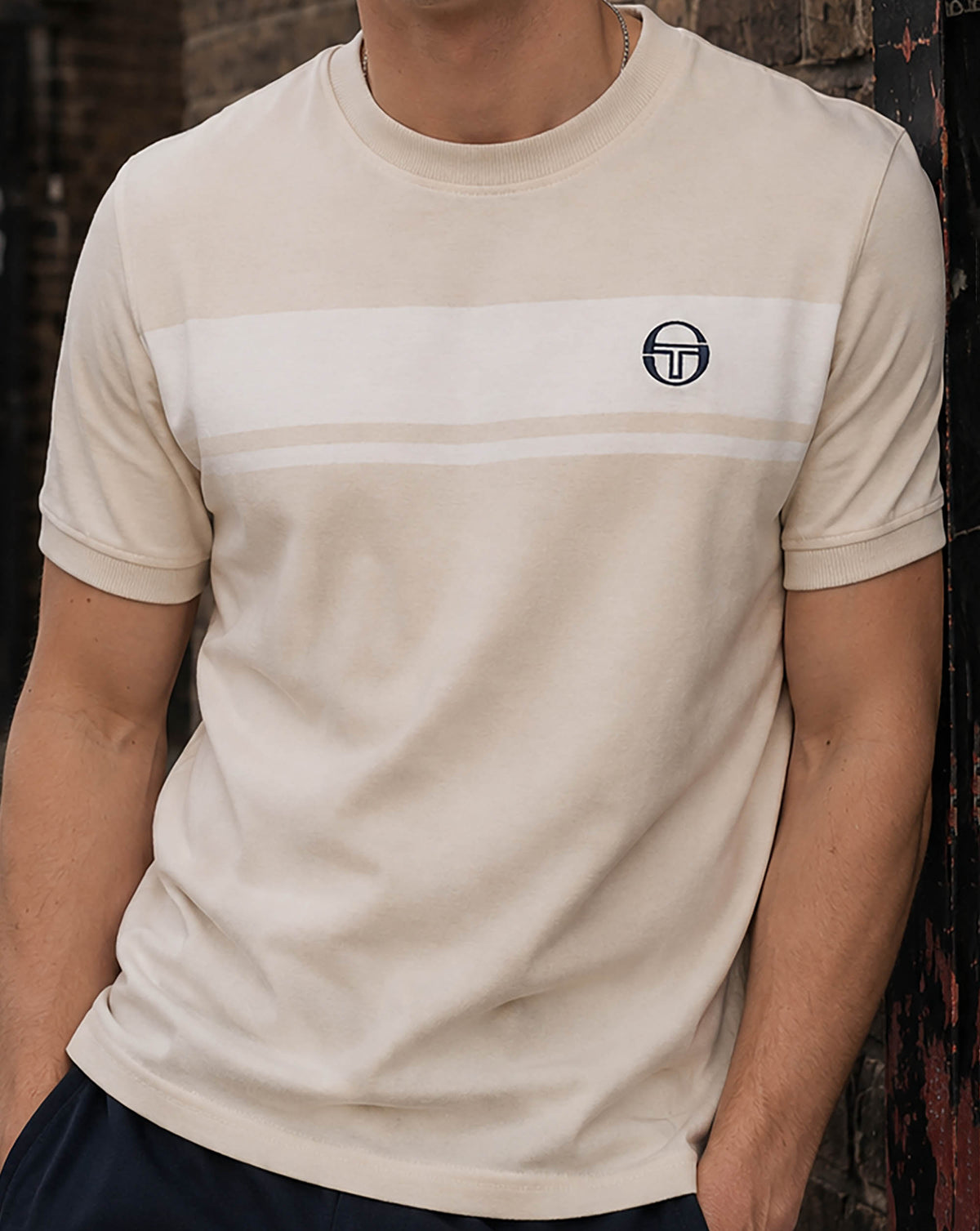 Sergio Tacchini Masters T-Shirt Sandshell/Gardenia