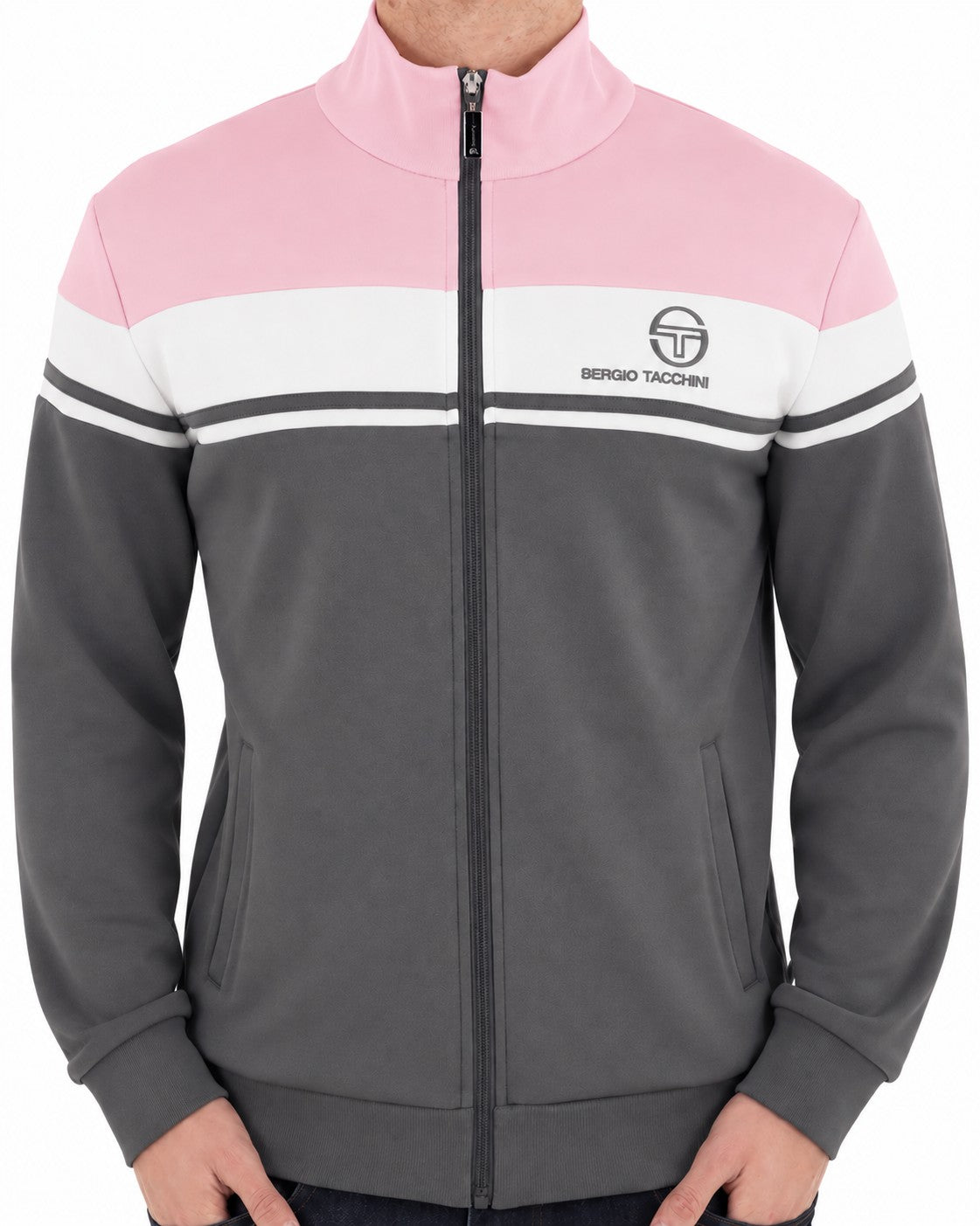 Sergio Tacchini Masters Track Top Anthrazit/Gardenia/Lila