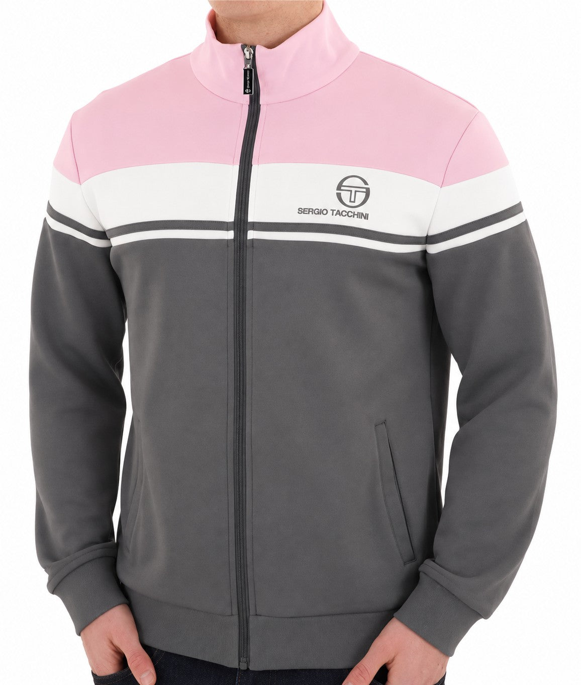 Sergio Tacchini Masters Track Top Anthrazit/Gardenia/Lila