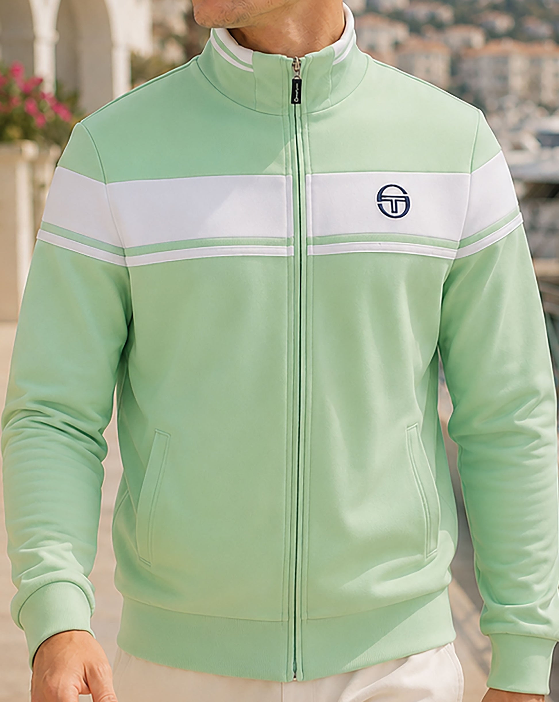 Sergio Tacchini Masters Track Top Grün/Gardenia