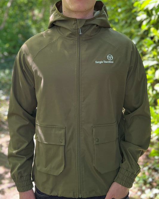 Sergio Tacchini Sergio Tacchini Hooded Casual Jacket Dark Olive