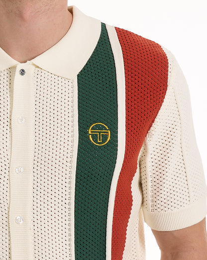 Sergio Tacchini Montell Strick-Poloshirt Gardenia