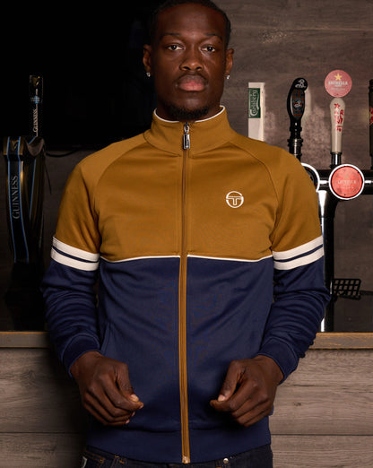 Sergio Tacchini Orion Track Top Golden Brown/Navy