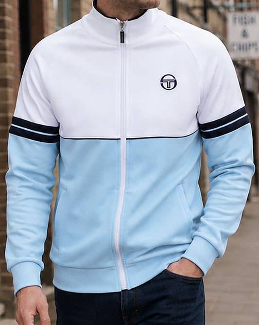 Sergio Tacchini Sergio Tacchini Orion Trainingsjacke Himmelblau/Weiß