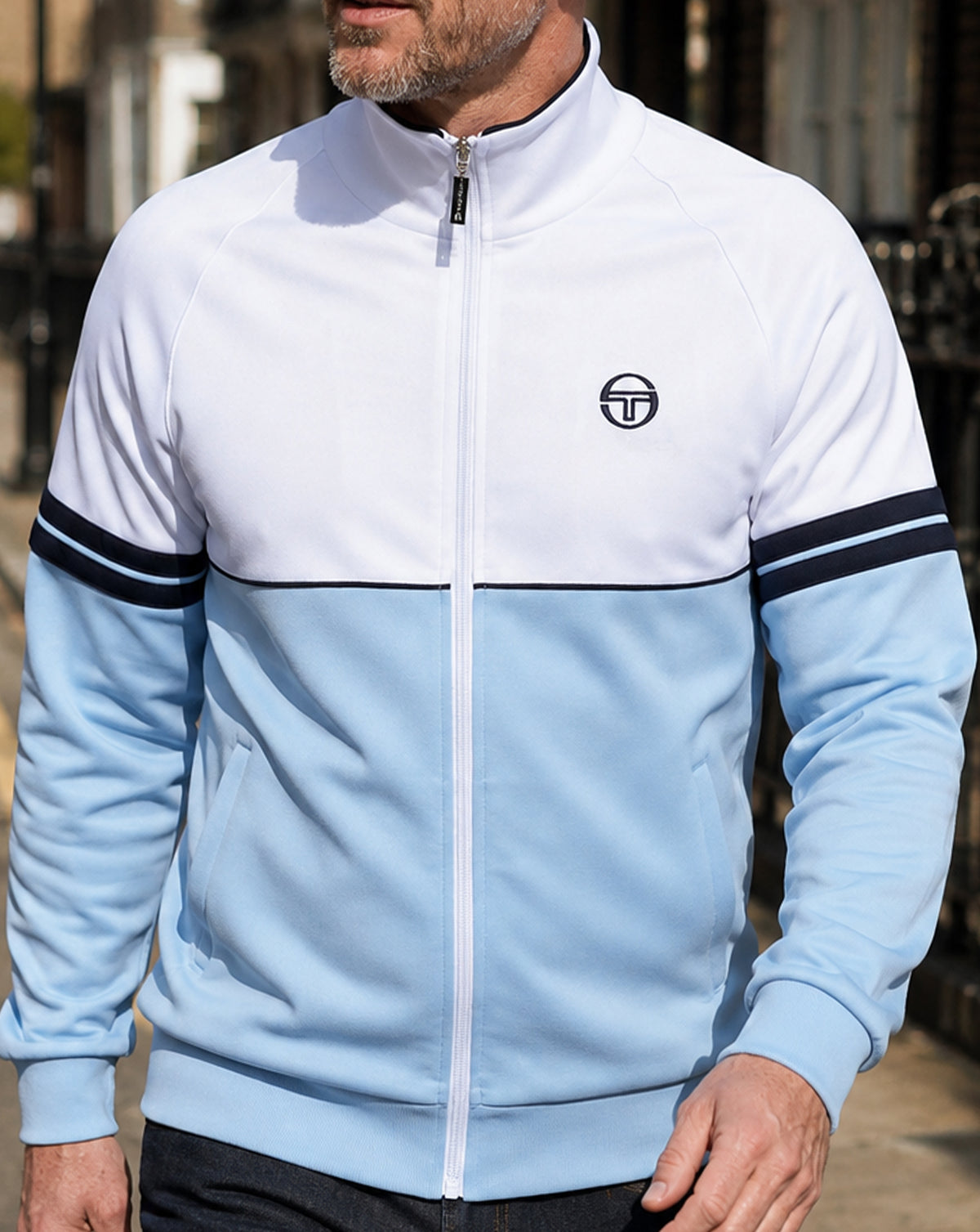 Sergio Tacchini Orion Trainingsjacke Himmelblau/Weiß