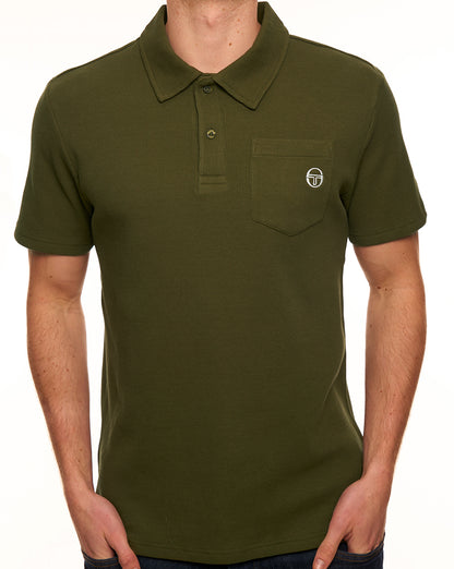 Sergio Tacchini Pitch Pocket Polo Dunkeloliv