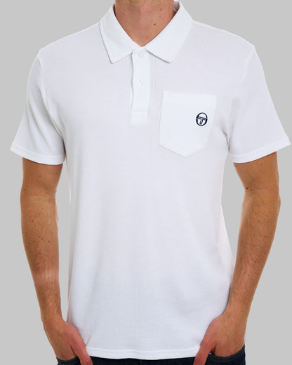 Sergio Tacchini Pitch Pocket Polo Weiß