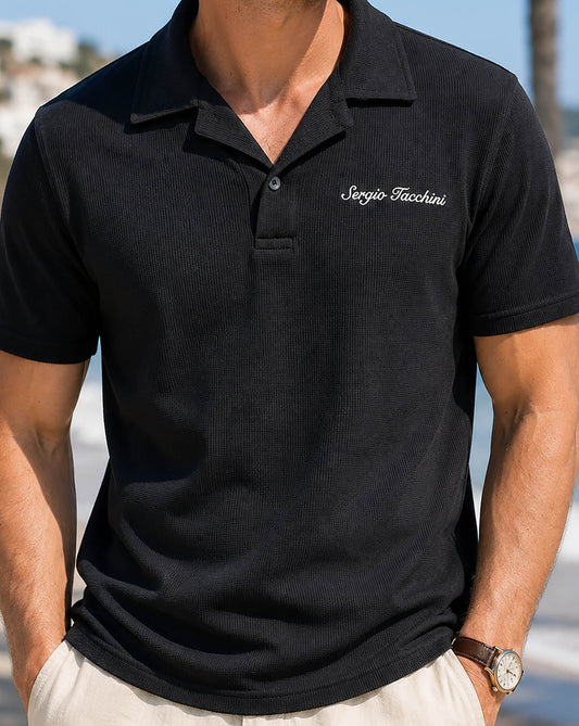 Sergio Tacchini Sergio Tacchini Signature Revere Polo Black