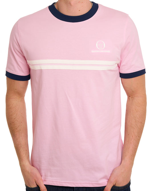 Sergio Tacchini Sergio Tacchini Supermac T-Shirt Pink Lady/Gardenia/Navy
