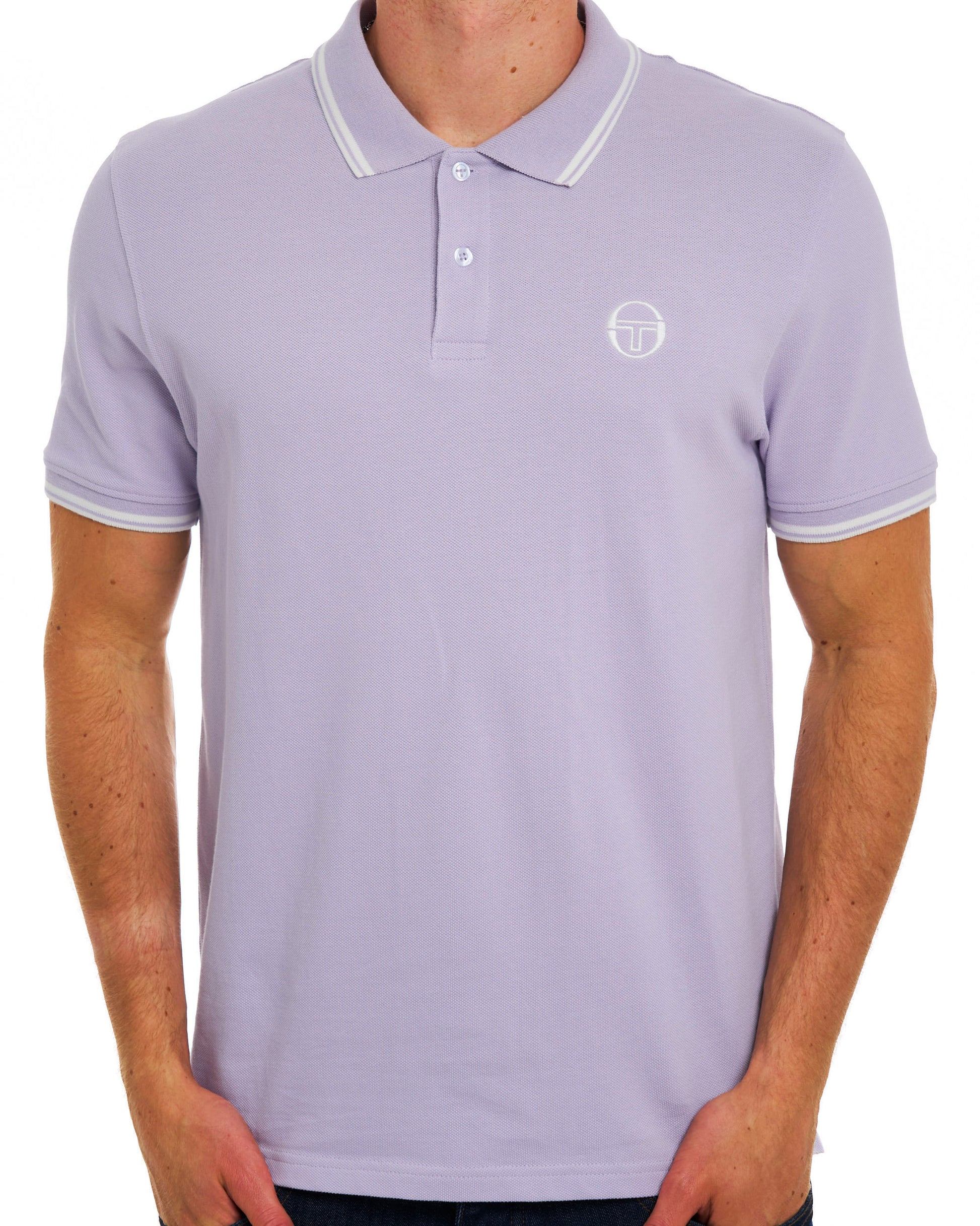 Sergio Tacchini Polohemd mit Distel-/Gardenien-Motiv