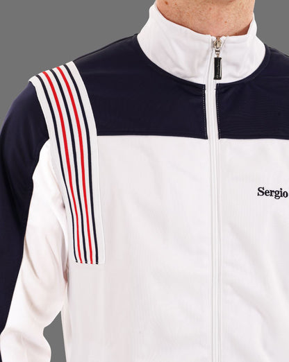 Sergio Tacchini Wilander Trainingsjacke Weiß Marineblau