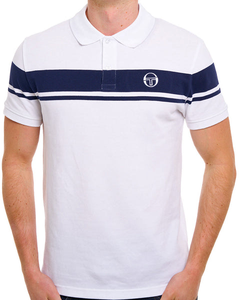 Sergio Tacchini Young Line Poloshirt Weiß/Marineblau