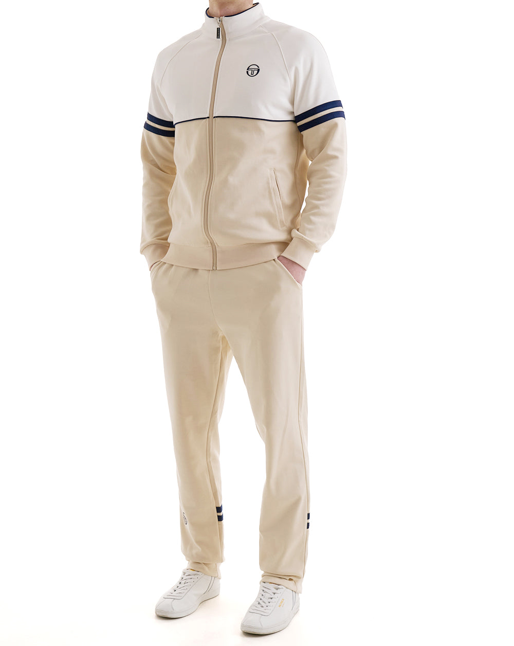 Sergio Tacchini Zip Bottom Track Pants Sandshell Navy