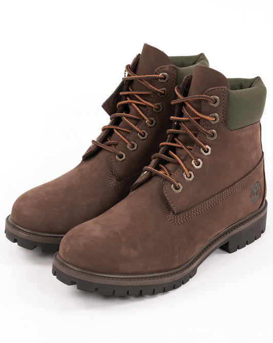Timberland Timberland Heritage 6 Inch Lace Up Waterproof Boot Dark Brown Nubuck