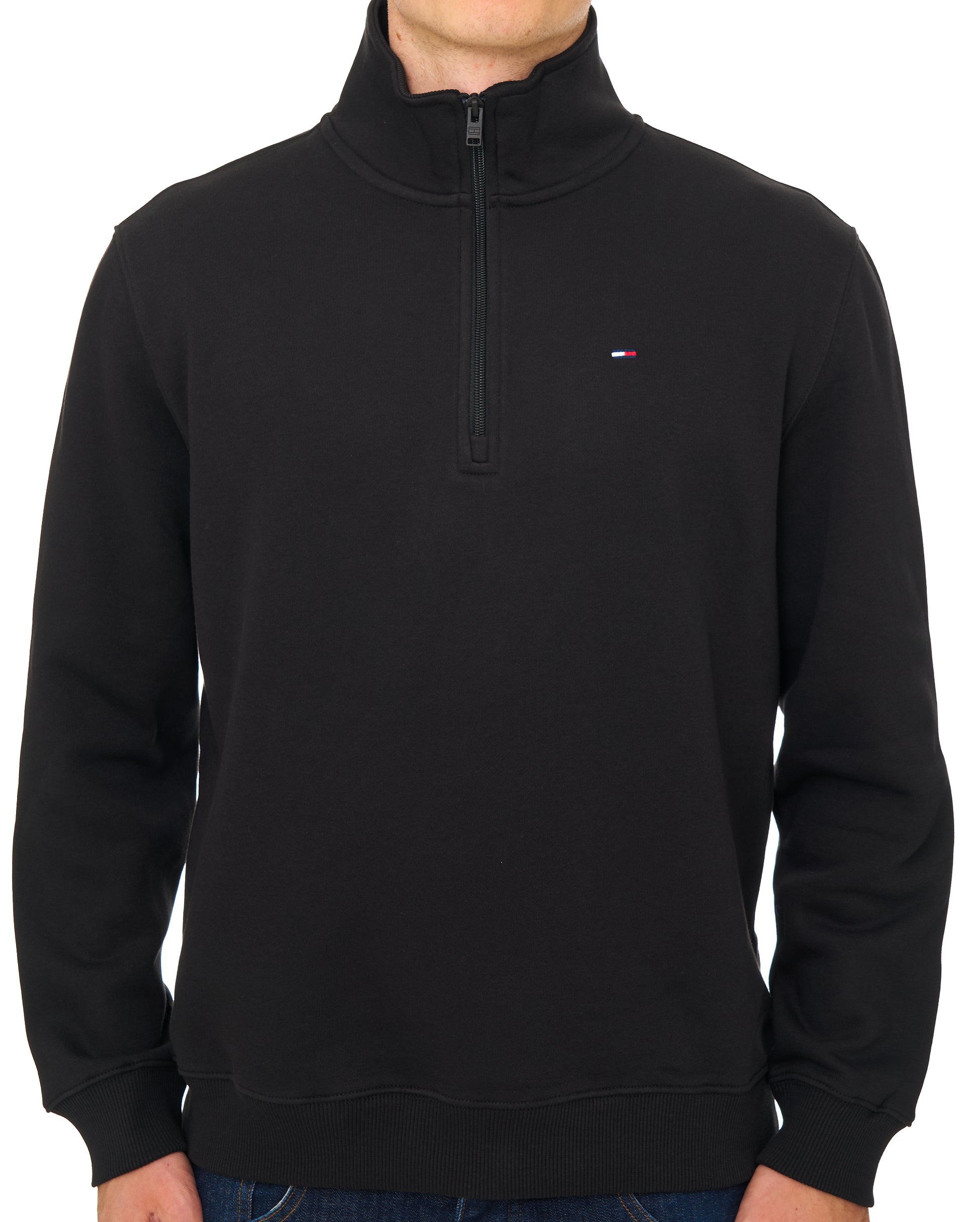 Tommy Jeans 1/4 Zip Neck Sweat Black
