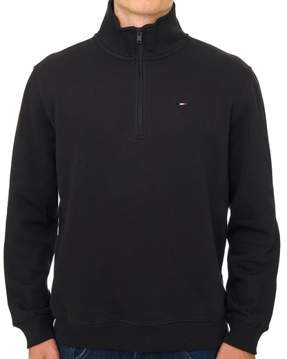 Tommy Jeans 1/4 Zip Neck Sweat Black