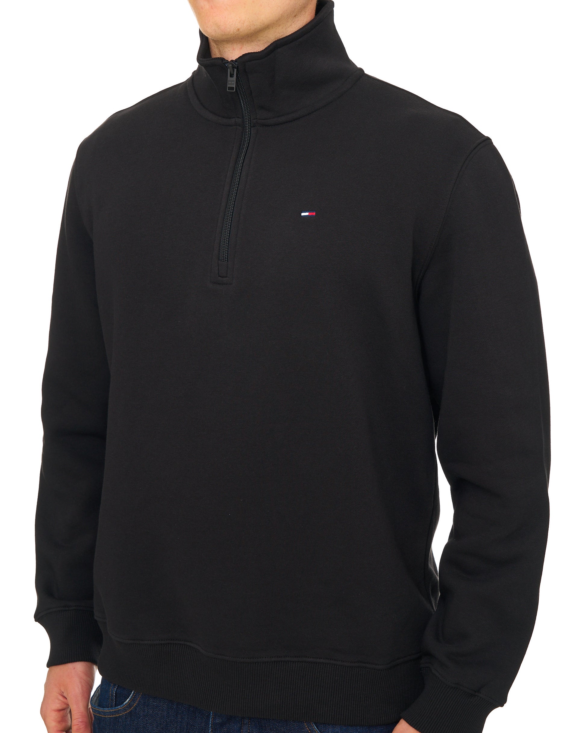 Tommy Jeans 1/4 Zip Neck Sweat Black