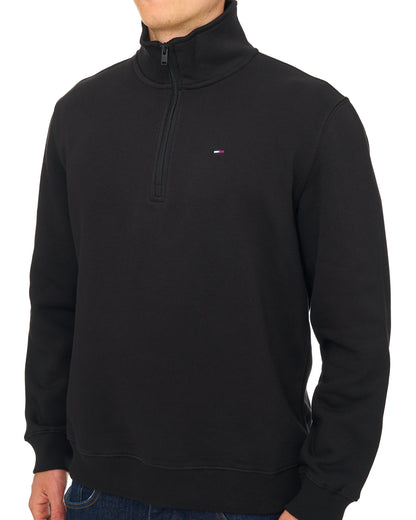 Tommy Jeans 1/4 Zip Neck Sweat Black