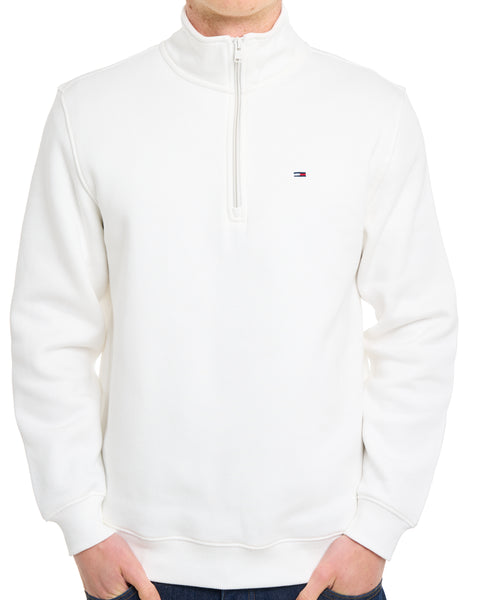 Tommy Jeans Sweatshirt mit 1/4-Reißverschluss, Ecru