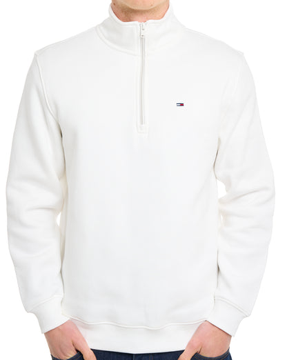 Tommy Jeans Sweatshirt mit 1/4-Reißverschluss, Ecru