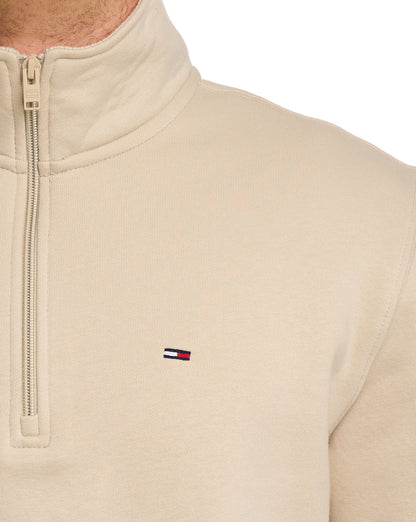 Tommy Jeans 1/4 Zip Neck Sweat Sand