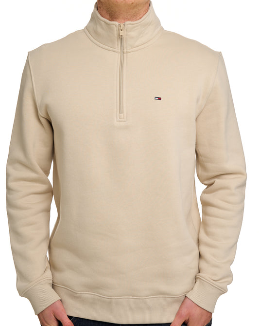 Tommy Jeans Tommy Jeans 1/4 Zip Neck Sweat Sand