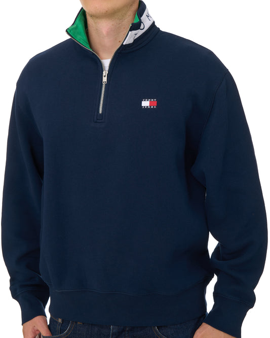 Tommy Jeans Tommy Jeans Branded Collar 1/4 Zip Sweatshirt Dark Blue